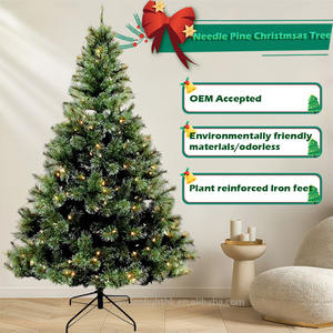 Árbol de Navidad de Agujas de Pino Verde de 7 Pies, Ecológico, de Alta Calidad, con Luces LED, para Decoración de Hogar, Hotel, Centro Comercial y Fiestas, Precio al por Mayor - Product Image 3