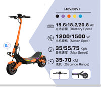 Trottinette électrique XFY 12 pouces à double moteur pour adulte, tout-terrain, 75 km/h, haute vitesse, avec certification CE pour la vente en gros mondiale