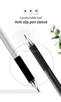 Stylet Capacitif Métallique 2-en-1 à Logo Personnalisé avec Pointe Remplaçable pour Tablettes et Téléphones Universels