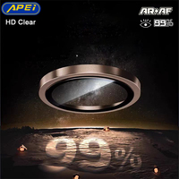 Protection d'objectif d'appareil photo en verre trempé anti-explosion HD 99% AR + AF pour iPhone 17/16/15/14/13/12 Pro Max, installation facile