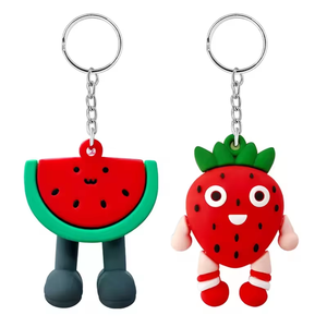 ZP-mignon Animal porte-clés avec PVC caoutchouc plastique et alliage matériaux amusant dessin animé pendentif pour enfants Couples sac à dos accessoires - Product Image 4