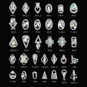 Accessoires pour ongles en alliage métallique K9, diamants de couleur irrégulière, pierres fantaisie super brillantes, strass décoratifs pour nail art, vente en gros - Product Image 3