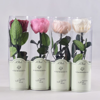HFloral Saint Valentin Cadeau Fleur Éternelle Rose Préservée Avec Tige Vraie Fleur Préservée Roses d'Austin Pour Fleuriste