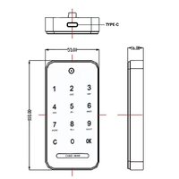 Serrure numérique RFID CDONLOCK TTLOCK 13,56 MHz avec carte mémoire - Contrôle par application pour portes en aluminium/bois et armoires