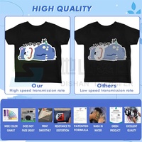Impression par transfert DTF personnalisée à repasser pour vêtements : logo d'entreprise, lettres, texte, slogan – Transfert direct sur film thermocollant