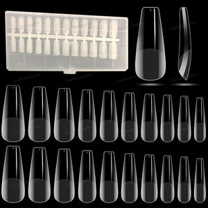 <span class=keywords><strong>Uñas</strong></span> acrílicas de varios estilos, Stiletto cuadrado, transparente, novedad - Product Image 4