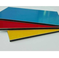 Panel Compuesto de Revestimiento de Aleación de Aluminio Rojo Brillante de 4 Pulgadas, Panel ACP ACM para Paredes Interiores y Exteriores, para Apartamentos y Hoteles