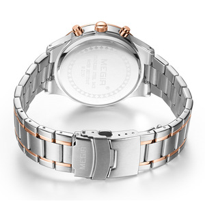 <span class=keywords><strong>Montre</strong></span> à quartz pour <span class=keywords><strong>homme</strong></span> <span class=keywords><strong>MEGIR</strong></span> 2150G, design populaire, <span class=keywords><strong>prix</strong></span> bas, bracelet en acier inoxydable, stock original, prête à être expédiée. - Product Image 4