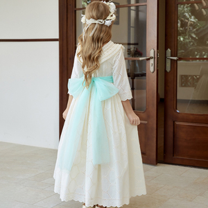 Vestido de boda para niños, vestido de princesa, Boutique para niñas adolescentes, vestidos de comunión, vestido de encaje personalizado para niñas con cinturón - Product Image 4