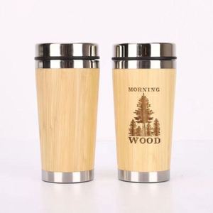 Custom logo 450ml Bamboo Stainless Steel <b>Coffee</b> Travel Tumbler Wholesale Wholesale Wooden Mug Bamboo Travel <b>Coffee</b> Mug - Product Image 4