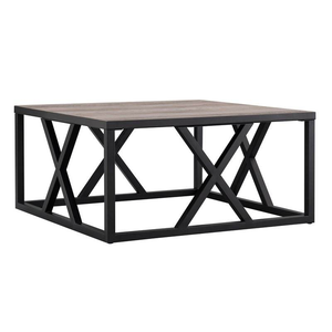 Meuble <span class=keywords><strong>TV</strong></span> carré moderne et compact, console de rangement, table basse décorative en fer écologique pour salon - Product Image 6
