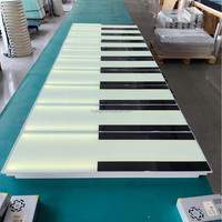 Piano de danse interactif à LED 100*30cm Brique inductive à changement de couleur pour paysage, scène et escaliers