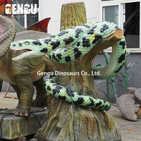 Serpent animatronique télécommandé magique d'intérieur pour jardin, éducatif, parc de trampoline, aéroport, matériau en acier durable