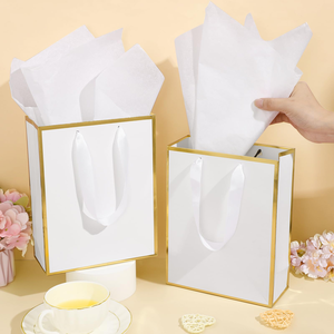 Recyclable Custom Logo Full-Color Printed Art Paper Gift <b>Bag</b> with Ribbon Handle Hot Stamping Embossing for Packaging - Product Image 2