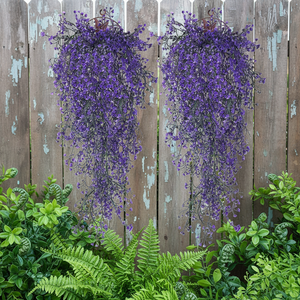 Plantes en plastique en gros avec feuilles vertes, plantes artificielles suspendues en plastique pour la décoration de la maison, du jardin et des mariages - Product Image 1