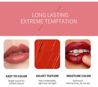 Macing-rouge à lèvres mat imperméable, parfait maquillage facile à porter, 12 couleurs