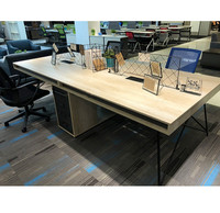 Design moderno formati standard aperto mobili per ufficio set 4-cluster di workstation scrivania postazione di lavoro