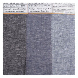 61020シャンブレー染め生地カスタマイズ可能なデザインスタイル54% 麻44% コットン2% スパンデックスオーガニック織り糸男の子用アメリカ製 - Product Image 4