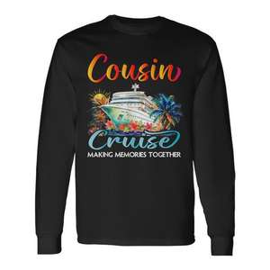 Camiseta de manga larga Cousin Cruise para hacer recuerdos juntos, viaje familiar - Product Image 1