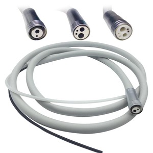 Tube de pièce à main dentaire 6 trous en fibre optique silicone blanc cassé pour accessoires de fauteuil dentaire - Product Image 1