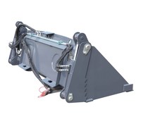 Bucket Multifungsi 4 in 1 untuk Skid Steer Wheel Loader Termasuk Fungsi Pemuatan, Perataan, Penjepitan, dan Pembongkaran.