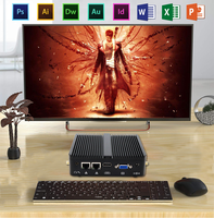 Nouveau mini PC Intel N100 Barebone avec RAM DDR4, double LAN, HD VGA, 2 ports RS232, stockage SSD, compatible Win 10 Pro - Prise AU/US