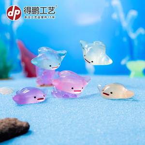Adorno en Miniatura de Resina de Manta Ray Luminosa, Estilo de Dibujos Animados, para Decoración Marina de Acuarios - Product Image 2