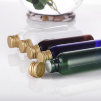 Flacon à vis en aluminium avec couvercle à vis, bouteille de toner, shampoing en plastique, distributeur de liquide, de 50ml, 100ml, 150ml, 200ml, 250ml, 8oz, couleur or, argent, 500ml