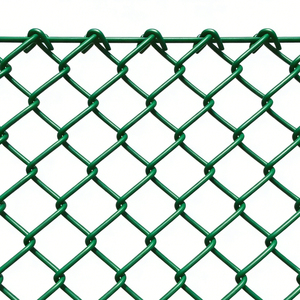 Rouleau de clôture grillagée en vinyle vert, directement de l'usine, hauteur 1,8m, 3m, 4m, <span class=keywords><strong>maille</strong></span> 50mm, pour périmètre de terrain de tennis et de sports - Product Image 1