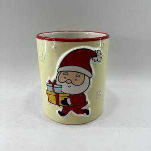 El yapımı ve handpainted seramik kabartmalı noel baba mutfak aleti tutucu - Product Image 1