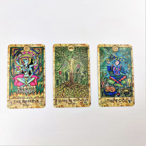 Livre de Guide électronique Oracle anglais personnalisé chaud beau tarot de Style sorcière avec boîte cartes de tarot en papier en gros - Product Image 2