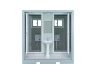 Toilette portable de luxe moderne en conteneur, détachable, avec douchette bidet et lavabo, pour salle de bain, cuisine, usage extérieur, adultes, personnes âgées, respirante