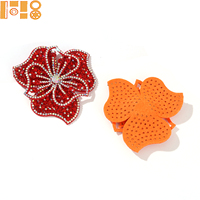 Motif Bunga 3D Kristal Flatback Rhinestone Patch Terlaris, Aplikasi Setrika untuk Dekorasi Gaun, DIY Pakaian, Homecoming Mum