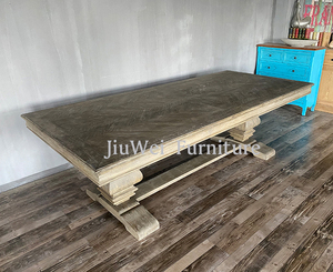 Коммерческий антикварный деревянный обеденный стол современный дизайн твердой древесины мебель для ресторана для гостиничного использования - Product Image 4