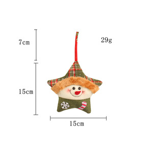 2025 recién llegado felpa Santa Reno muñeco de nieve adorno de árbol de Navidad decoración de Navidad interior - Product Image 4