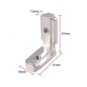 Hợp Kim Kẽm Nhôm Hồ Sơ Phụ Kiện 3030 T-Khe Cắm Cố Định L-Hình Kết Nối Nội Bộ Khung Cho Đồ Nội Thất Phần Cứng - Product Image 2