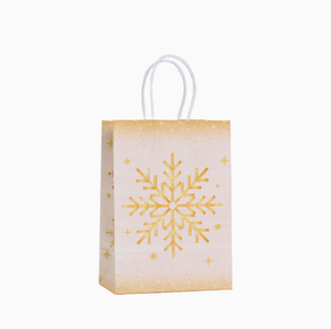 Serie navideña Platinum de bolsas de papel kraft con diseño de ciervo dorado, bolsa de regalo de dibujos animados, bolsa de embalaje para dulces de fiesta, para venta al por mayor. - Product Image 3