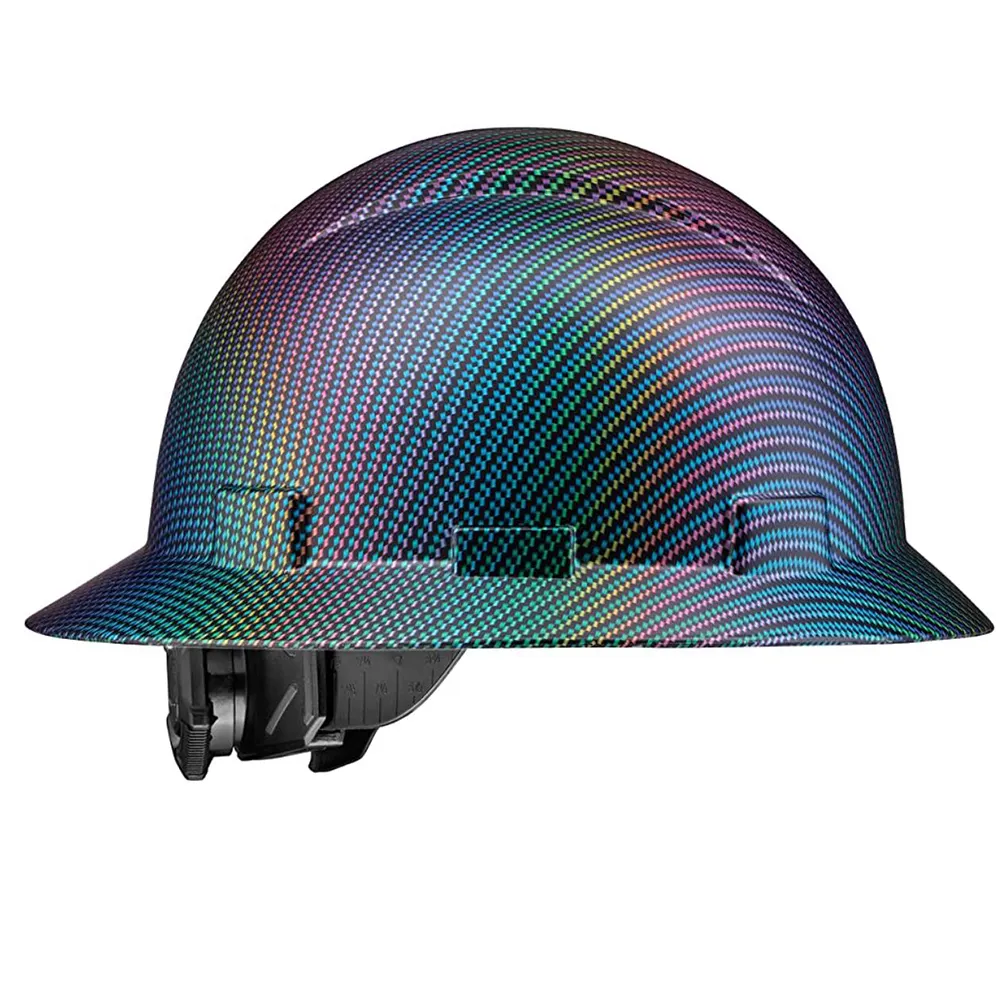 ANSI Certificado Hidro Mergulhado HDPE Segurança Capacete Industrial Full Brim Hard Hat