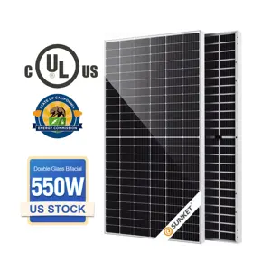 نظام جمع الطاقة المرن للمنزل 550 وات ألواح شمسية أحادية البلورة مخزون حالي للاستخدام الخارجي