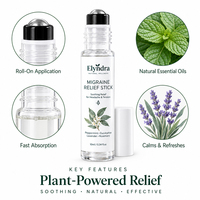 Bâtonnet Rafraîchissant Naturel en Gros pour Soulagement des Maux de Tête et des Points de Pression, à l'Eucalyptus et à la Menthe, Roll-on Réparateur Contre les Migraines