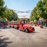 Véhicule de tourisme multi-places pour 12 personnes/section, train électrique de tourisme en plein air