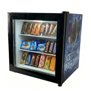 Congelador vertical comercial NE-55D con puerta de vidrio, 55L, de una sola puerta, con estantes ajustables para helados - Product Image 3