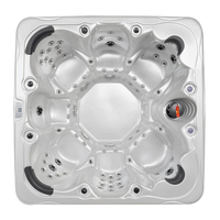 Piscina de Spa de Lujo de 7 Plazas con Jets de Hidroterapia, Control Digital y Cromoterapia para Niños