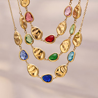 Nouveau Collier Ras du Cou Européen et Américain Transfrontalier en Résine Transparente Multiforme Goutte d'Eau, Sportif, Élégant et Léger