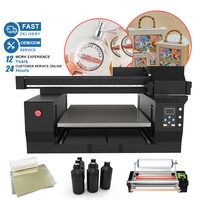 Printer UV otomatis Printer Flatbed Led UV untuk casing ponsel bola Golf koper kaca ukuran kecil industri Printer Inkjet