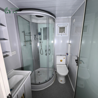 Maison mobile de jardin moderne étanche, grande capacité, pliable, modulaire, pour hôtels et complexes, conteneur préfabriqué compact de 20 pieds