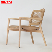 Fauteuil de salle à manger en bois massif de qualité supérieure, cadre en bois de frêne, dossier en corde de papier, fauteuil d'appoint