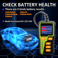 Probador de batería de automóvil con detector de voltaje BT30 12V con escáner de diagnóstico de 10 idiomas y analizador de motor 1 año de garantía