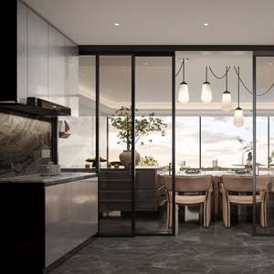 Conception de cuisine moderne, salon, meubles de cuisine, armoires, personnalisation haut de gamme avec fabricant de quincaillerie robuste - Product Image 6