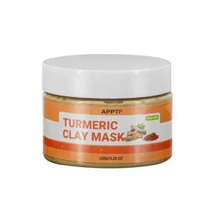 Turmeric Deep Cleansing MUD Clay Mask Nose Blackhead Remover Clay Face Mask Repair And Acne Clarify Clearing Clay Mask